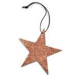 5 point cobber star glitter ornament nordstjerne