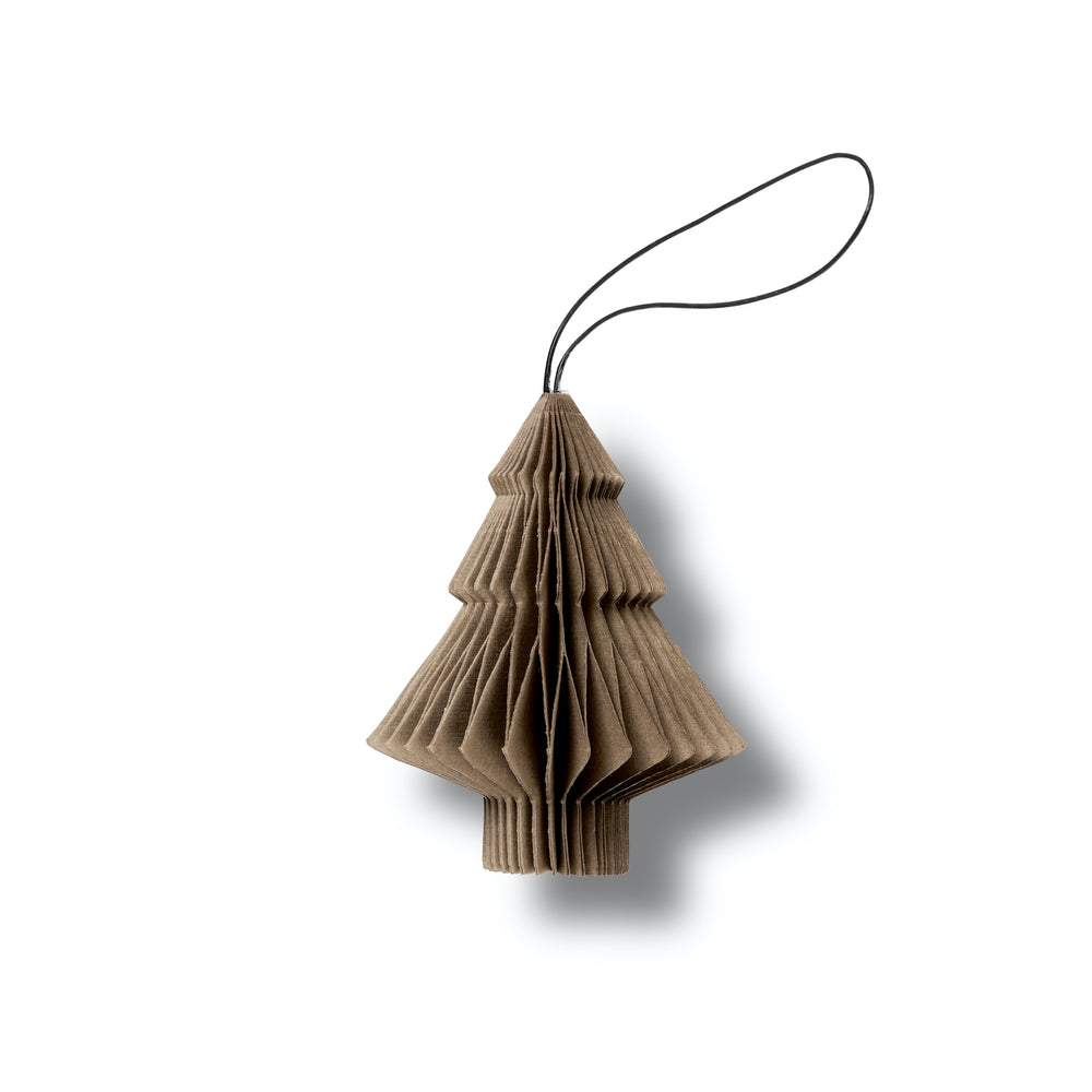 SUSTAIN folded ornament, tree macchiato