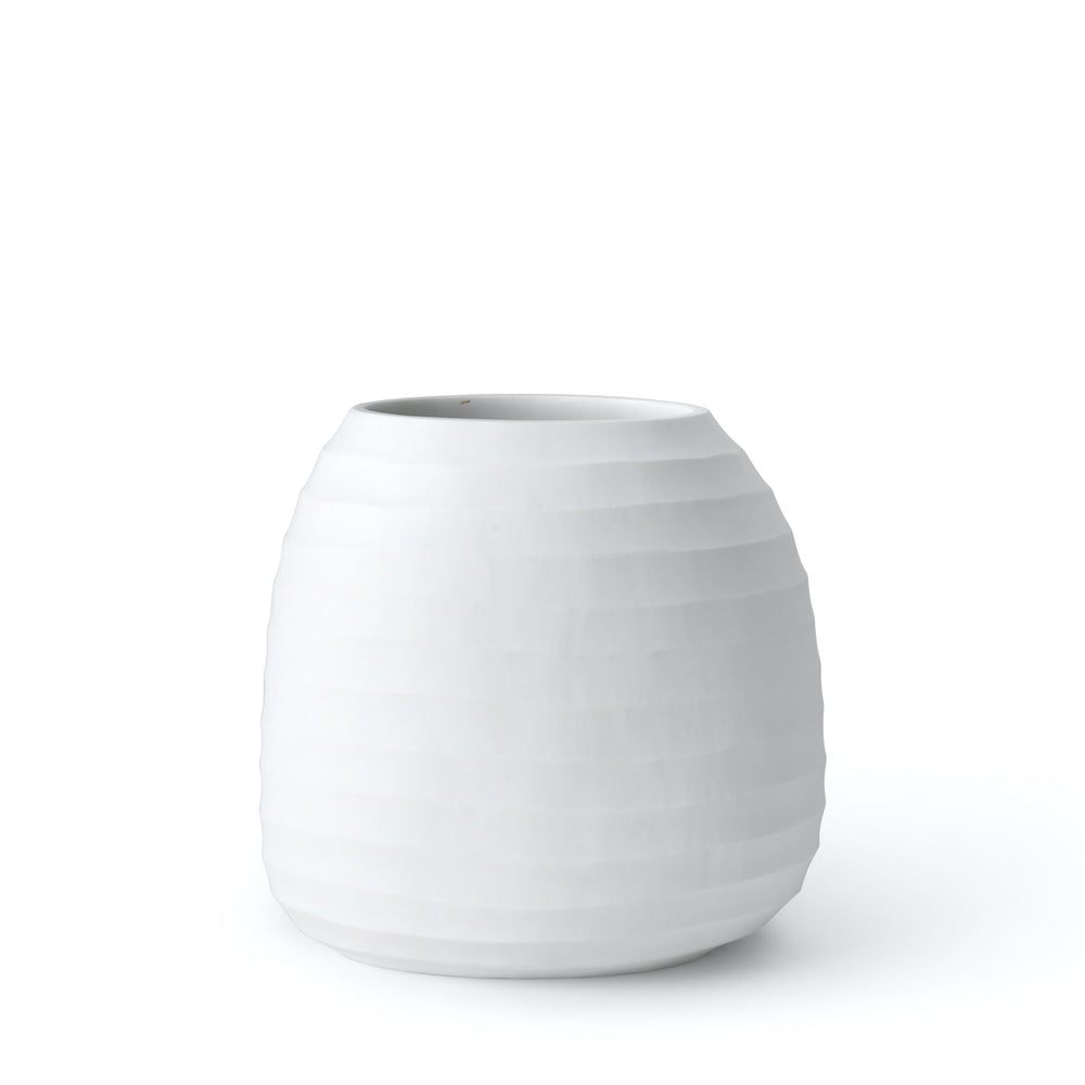 Organic vase, opal white