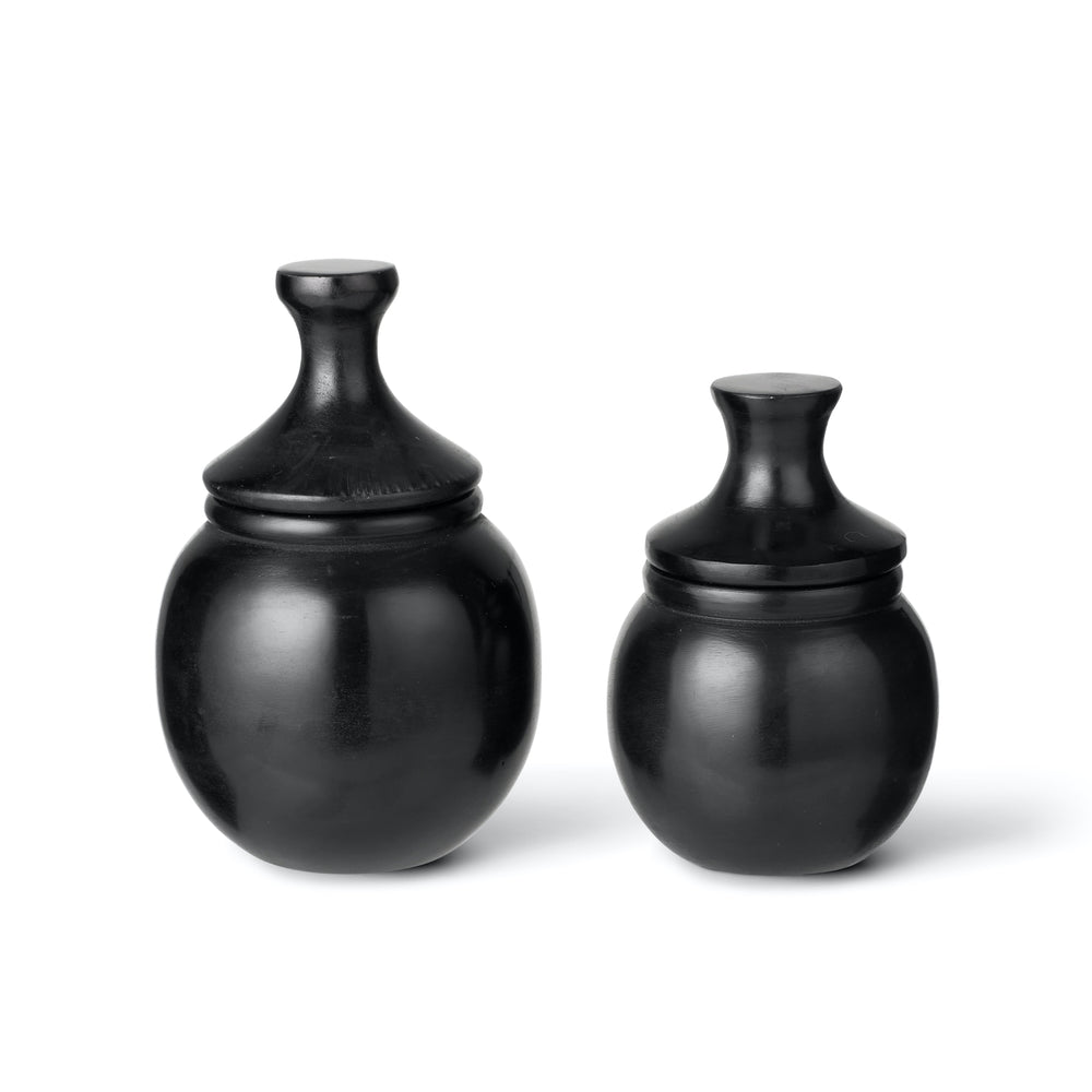 marblelous jar, black