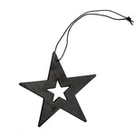 nordstjerne black metal star christmas ornament 