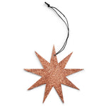 9 point cobber star glitter ornament nordstjerne