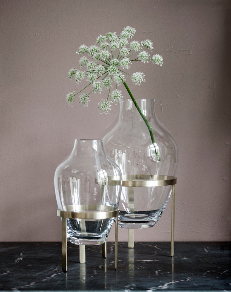 
                  
                    Adorn vase, large glossy brass
                  
                