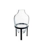 nordstjerne glass vase with black stand