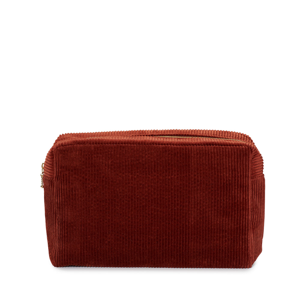 corduroy large pouch, rust