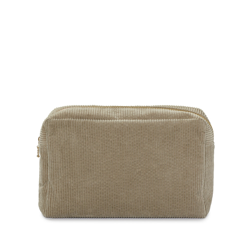 corduroy large pouch, nude grey