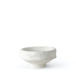 SUSTAIN sculptural papier mache bowl, white