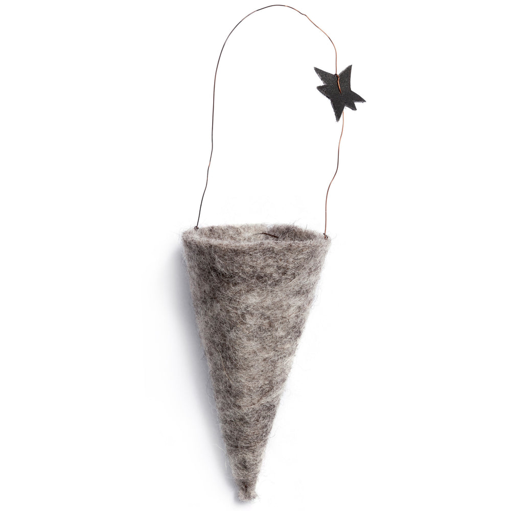 filt kræmmerhus nordstjerne - felt cone christmas ornament