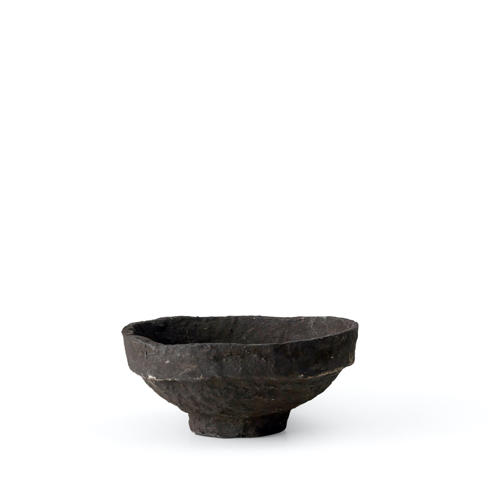 SUSTAIN sculptural papier mache bowl, brown