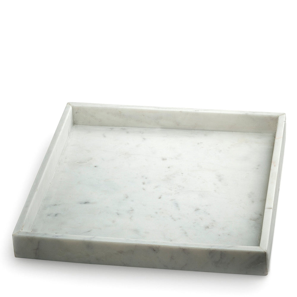 marblelous tray large. white