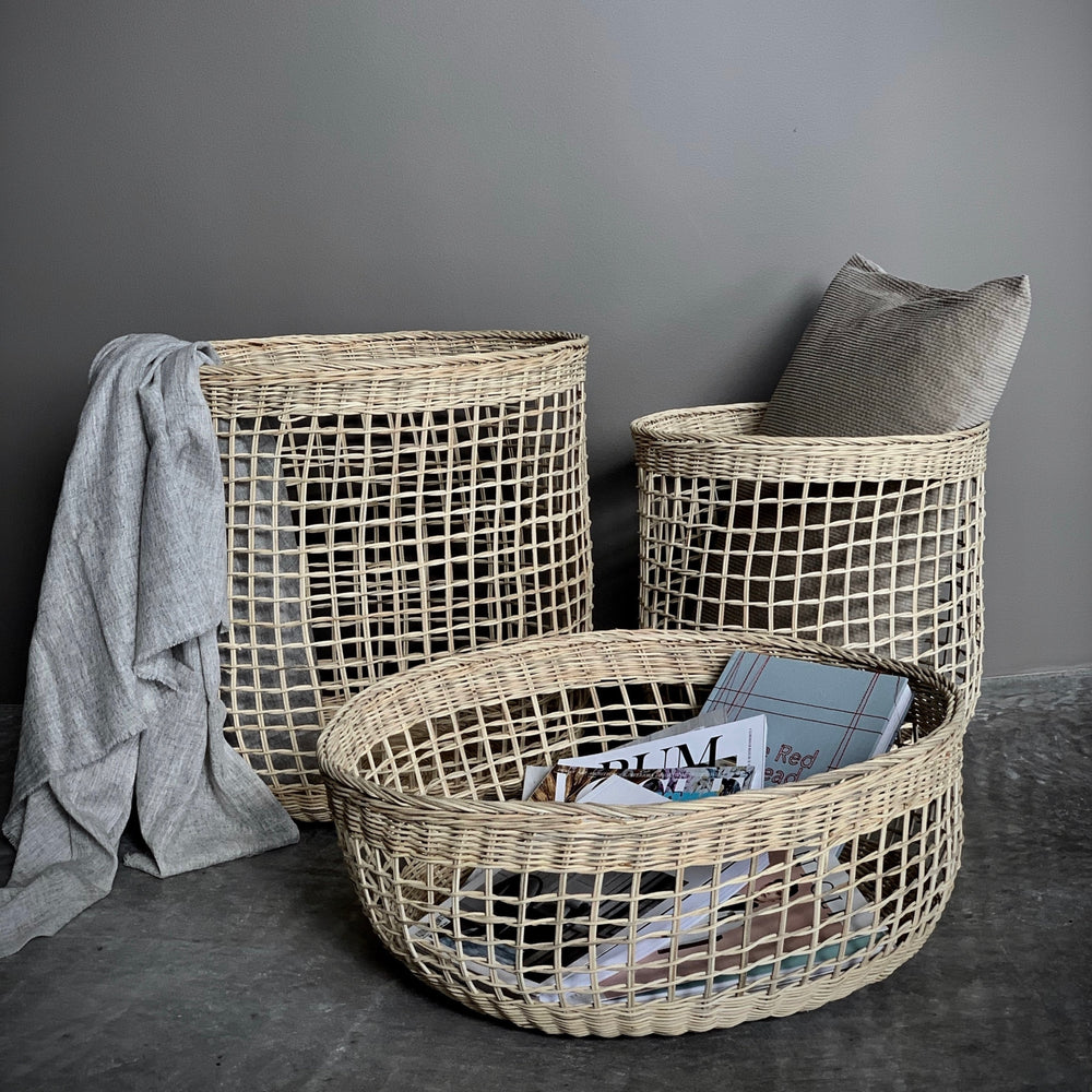 
                  
                    Rattan baskets, set of 3
                  
                